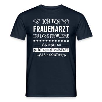 Frauenarzt Spruch Gynäkologe Frauenarzt Geschenk - Männer T-Shirt - Navy - Vorne - AI Model Male 178 light (178cm)