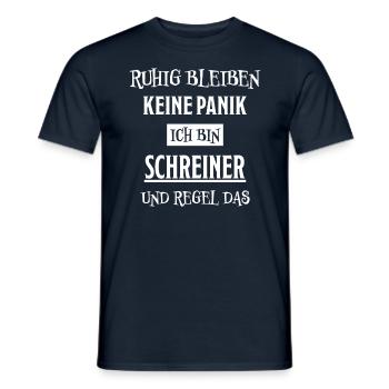 Schreiner Witz Spruch Tischler Schreiner Geschenk - Männer T-Shirt - Navy - Vorne - AI Model Male 178 light (178cm)