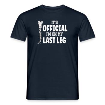 Es ist offiziell Ich bin auf meinem letzten Bein - Männer T-Shirt - Navy - Vorne - AI Model Male 178 light (178cm)
