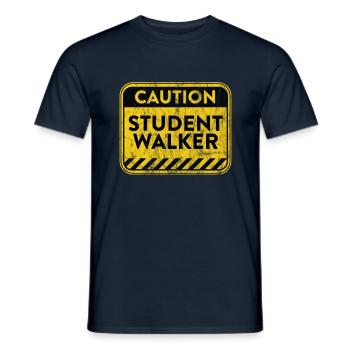 Student Walker Amputierter Bein Warnzeichen - Männer T-Shirt - Navy - Vorne - AI Model Male 178 light (178cm)