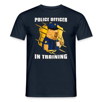 Polizei Ausbildung - Männer T-Shirt - Navy - Vorne - AI Model Male 178 light (178cm)