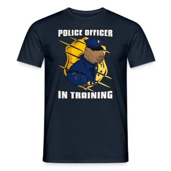 Polizei Ausbildung - Männer T-Shirt - Navy - Vorne - AI Model Male 178 light (178cm)