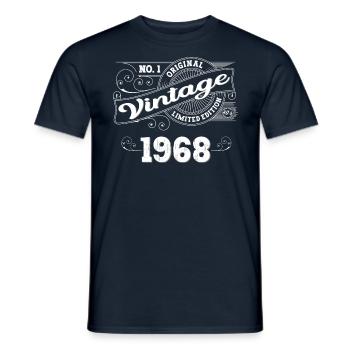 Né en 1968 55ème anniversaire Cadeau homme / femme - T-shirt homme - marine - Devant - AI Model Male 178 light (178cm)