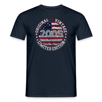 Jahrgang 2005 18. Geburtstag Geschenk Mann/ USA - Männer T-Shirt - Navy - Vorne - AI Model Male 178 light (178cm)