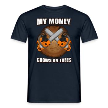 Men's Lumberjack Chainsaw - Men's T-Shirt - navy - Front - AI Model Male 178 light (178cm)