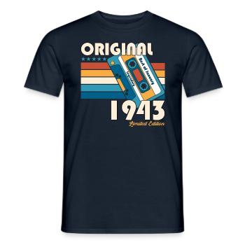 Janvier Né en 1943 80e anniversaire Cadeau 40s - T-shirt homme - marine - Devant - AI Model Male 178 light (178cm)