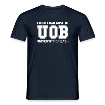 University of Bash Funny for Linux Sysadmin and - Männer T-Shirt - Navy - Vorne - AI Model Male 178 light (178cm)