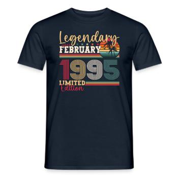 Né le 28 février 1995 cadeau d’anniversaire homme - T-shirt homme - marine - Devant - AI Model Male 178 light (178cm)