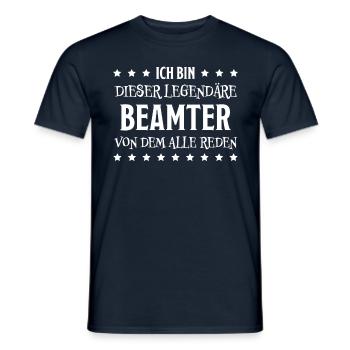 Beamter Lustiger Spruch Verbeamtung Büro Geschenk - Männer T-Shirt - Navy - Vorne - AI Model Male 178 light (178cm)