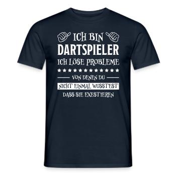 Dartspieler Witz Spruch Darts Dartpfeil Geschenk - Männer T-Shirt - Navy - Vorne - AI Model Male 178 light (178cm)