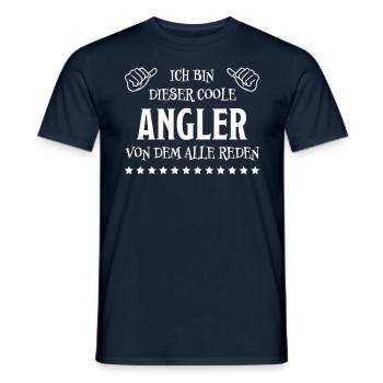 Angler Fisch Hobby Angeln Fische Fun Meer Geschenk - Männer T-Shirt - Navy - Vorne - AI Model Male 178 light (178cm)