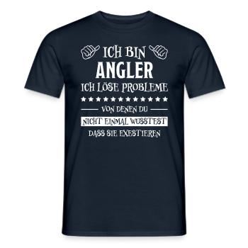 Angler Fisch Hobby Angeln Fische Fun Meer Geschenk - Männer T-Shirt - Navy - Vorne - AI Model Male 178 light (178cm)