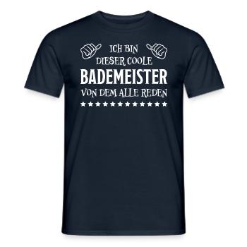 Bademeister Beruf Lustiger Spruch Freibad Geschenk - Männer T-Shirt - Navy - Vorne - AI Model Male 178 light (178cm)