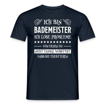 Bademeister Beruf Lustiger Spruch Freibad Geschenk - Männer T-Shirt - Navy - Vorne - AI Model Male 178 light (178cm)