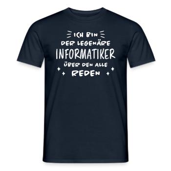 Informatiker Lustig Spruch Programmierer Geschenk - Männer T-Shirt - Navy - Vorne - AI Model Male 178 light (178cm)