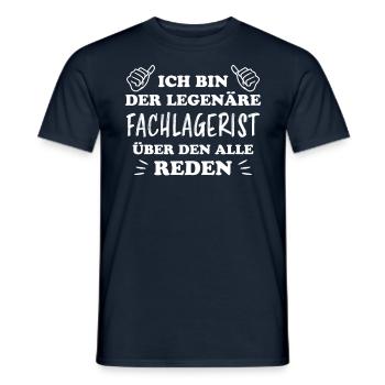 Fachlagerist Stablerfahrer Beruf Lagerist Geschenk - Männer T-Shirt - Navy - Vorne - AI Model Male 178 light (178cm)