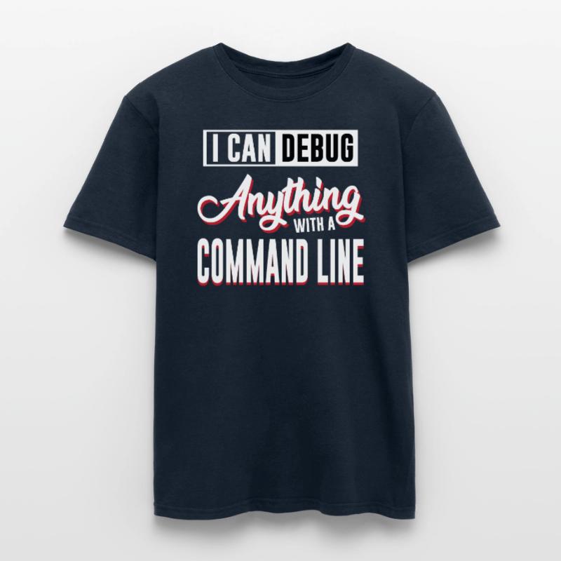I Can Debug Anything With a Command Line for Linux Männer T-Shirt
