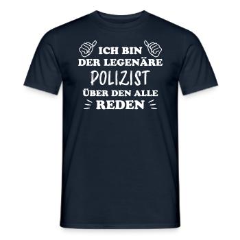 Polizist Lustiger Spruch Polizei Polizist Geschenk - Männer T-Shirt - Navy - Vorne - AI Model Male 178 light (178cm)