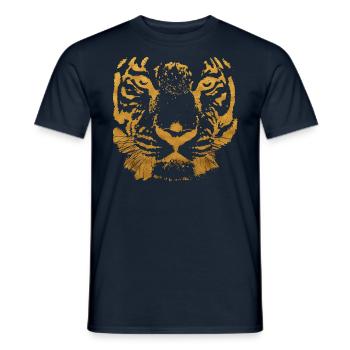 Tigers Optik - Männer T-Shirt - Navy - Vorne - AI Model Male 178 light (178cm)