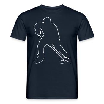 Eishockey Ice Hockey - Men's T-Shirt - navy - Front - AI Model Male 178 light (178cm)