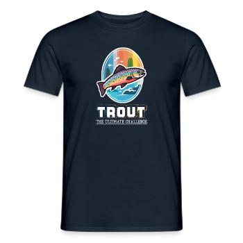 Trout Fishing - The Ultimate Challenge for Fly - Männer T-Shirt - Navy - Vorne - AI Model Male 178 light (178cm)
