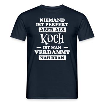 Koch Lustig Spruch Beruf Gastronomie Koch Geschenk - Männer T-Shirt - Navy - Vorne - AI Model Male 178 light (178cm)