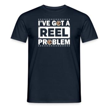 I've Got a Reel Problem - Retro Fly Fishing Reel - Männer T-Shirt - Navy - Vorne - AI Model Male 178 light (178cm)