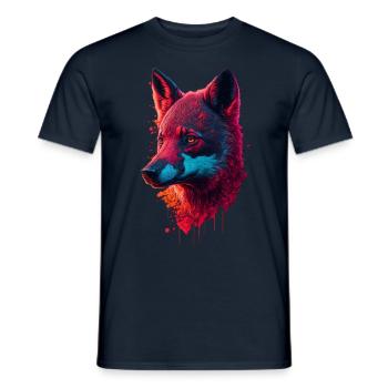 Roter Fuchs Art - Männer T-Shirt - Navy - Vorne - AI Model Male 178 light (178cm)