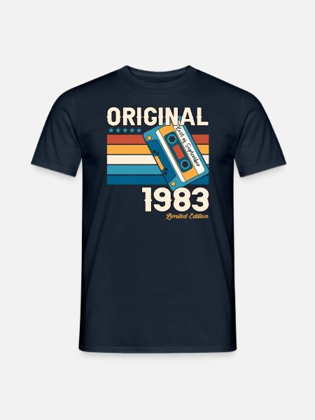 40. Geburtstag September Jahrgang 1983 Kassette - Männer T-Shirt - Navy