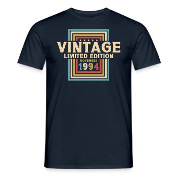 29th Birthday Vintage November Vintage 1994 - Men's T-Shirt - navy - Front - AI Model Male 178 light (178cm)