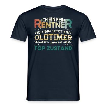 Rentner Rentnerin Rente 2024 Geschenk Ruhestand - Männer T-Shirt - Navy - Vorne - AI Model Male 178 light (178cm)