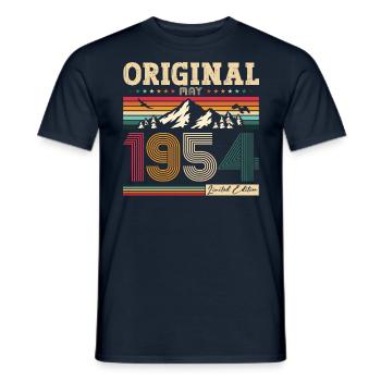 Original Mai 1954 Millésime 1954 Anniversaire 1954 - T-shirt homme - marine - Devant - AI Model Male 178 light (178cm)