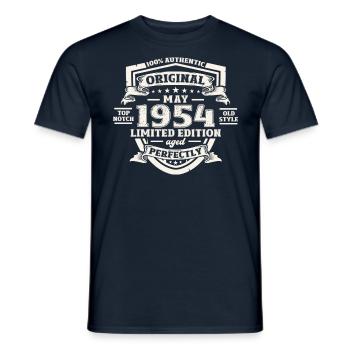 Original 1954 Millésime 1954 70e anniversaire 1954 - T-shirt homme - marine - Devant - AI Model Male 178 light (178cm)