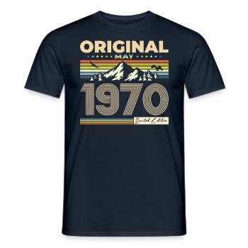 Original 1970 Millésime 1970 54e anniversaire 1970 - T-shirt homme - marine - Devant - AI Model Male 178 light (178cm)