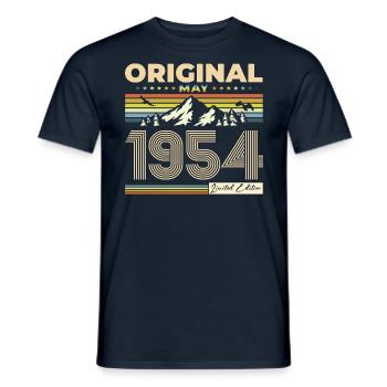Légende Mai 1954 Né en 1954 Anniversaire 1954 - T-shirt homme - marine - Devant - AI Model Male 178 light (178cm)
