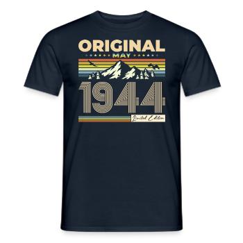 Original 1944 Vintage 1944 80th Birthday 1944 - Men's T-Shirt - navy - Front - AI Model Male 178 light (178cm)