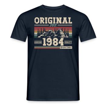 40th Birthday Original July 1984 Vintage 1984 - Men's T-Shirt - navy - Front - AI Model Male 178 light (178cm)