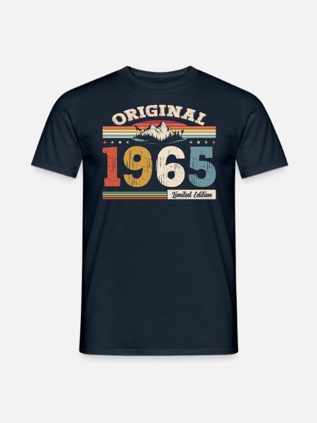 60. Geburtstag Baujahr 1965 Jahrgang 1965 Original - Mænd T-shirt - marineblå