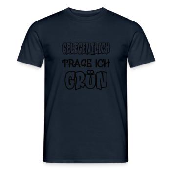 Occasionally I wear green saying color green - Men's T-Shirt - navy - Front - AI Model Male 178 light (178cm)