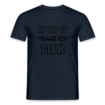 Ab und zu trage ich pink Spruch Farbe pink - Männer T-Shirt - Navy - Vorne - AI Model Male 178 light (178cm)