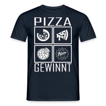 Pizza, Ich Liebe Pizza - Männer T-Shirt - Navy - Vorne - AI Model Male 178 light (178cm)