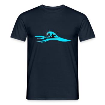 Pagayeur dans la vague - T-shirt homme - marine - Devant - AI Model Male 178 light (178cm)