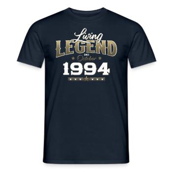 30th Birthday Legend October 1994 Volume 94 - Men's T-Shirt - navy - Front - AI Model Male 178 light (178cm)