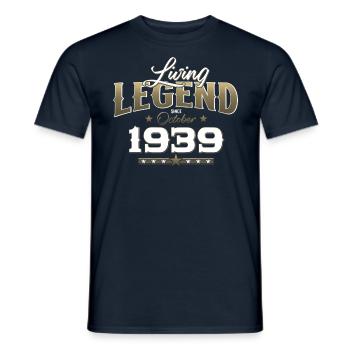 85e anniversaire Légende Octobre 1939 Volume 39 - T-shirt homme - marine - Devant - AI Model Male 178 light (178cm)