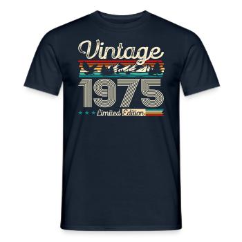 50ème Anniversaire Original Vintage 1975 Vintage 75 - T-shirt homme - marine - Devant - AI Model Male 178 light (178cm)