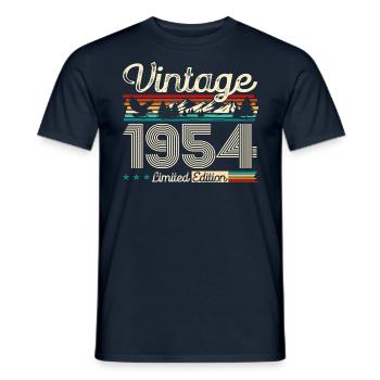 70. Geburtstag Legende Vintage 1954 Jahrgang 1954 - Männer T-Shirt - Navy - Vorne - AI Model Male 178 light (178cm)