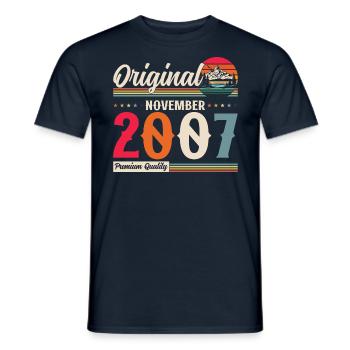 17th Birthday Legend November 2007 Volume 07 - Men's T-Shirt - navy - Front - AI Model Male 178 light (178cm)