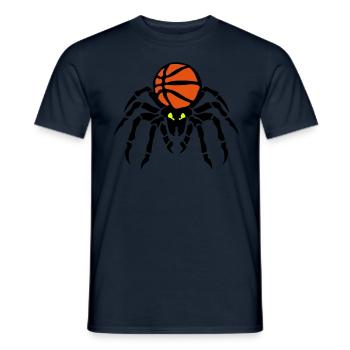 Basketball-spider spider Spinner-Flasche - Männer T-Shirt - Navy - Vorne - AI Model Male 178 light (178cm)