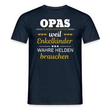 Opas wurden geschaffen - Männer T-Shirt - Navy - Vorne - AI Model Male 178 light (178cm)