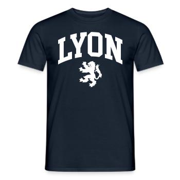 Lyon - Männer T-Shirt - Navy - Vorne - AI Model Male 178 light (178cm)
